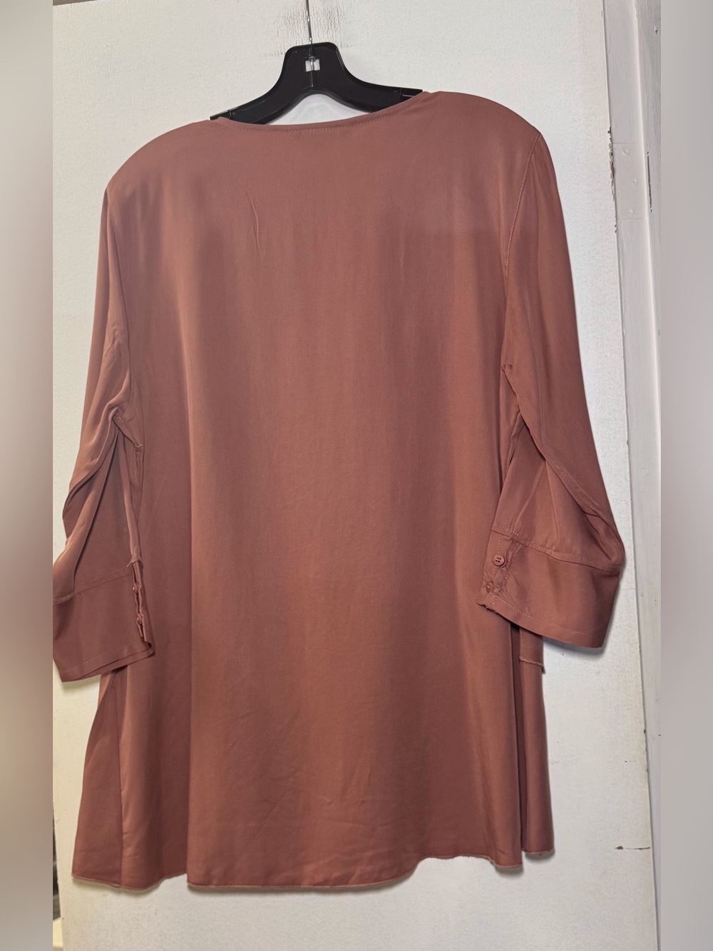 DKR Apparel Lyocell Tulip Hem Tunic Top-Rose - Picture 5 of 8